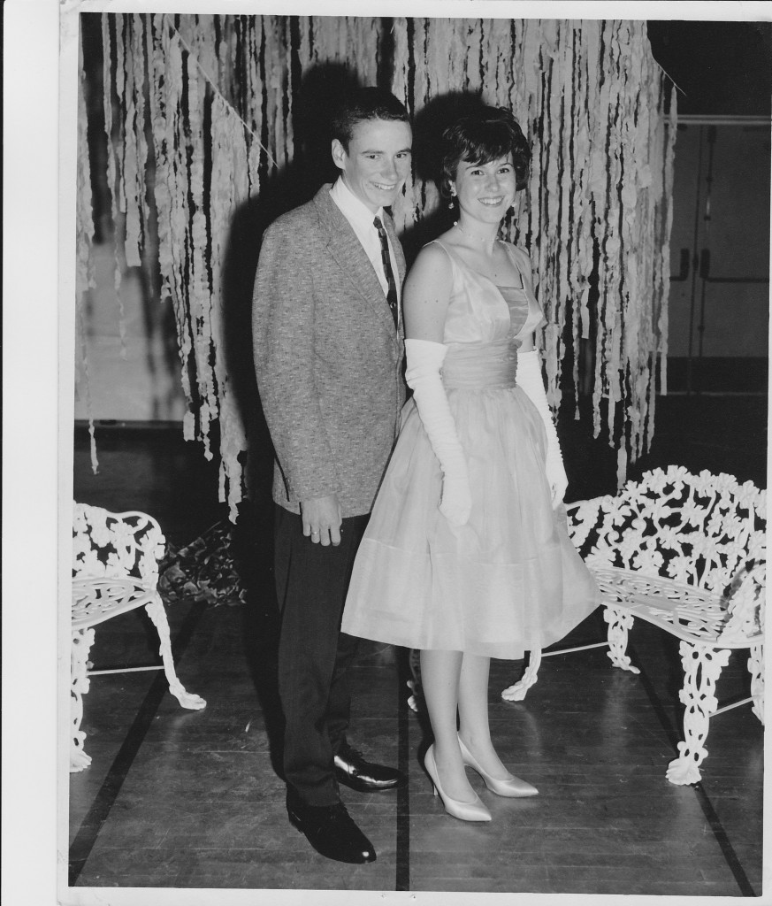 Bruce Kirk and Carol Marsh Petras at the Junior Prom, December 7, 1963